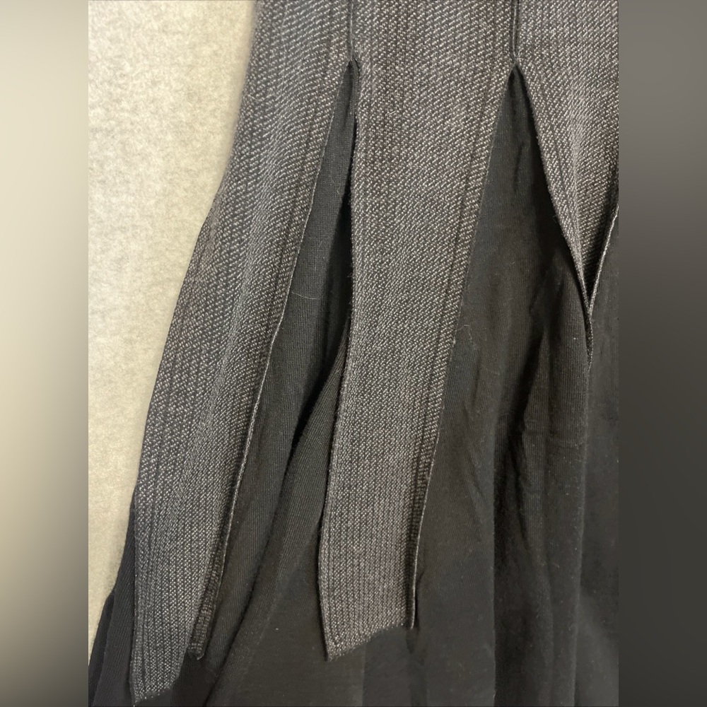 Fusun Merino Wool Skirt Women’s Size S Art to Wear A-line Black Gray Midi Ankle - Picture 6 of 12